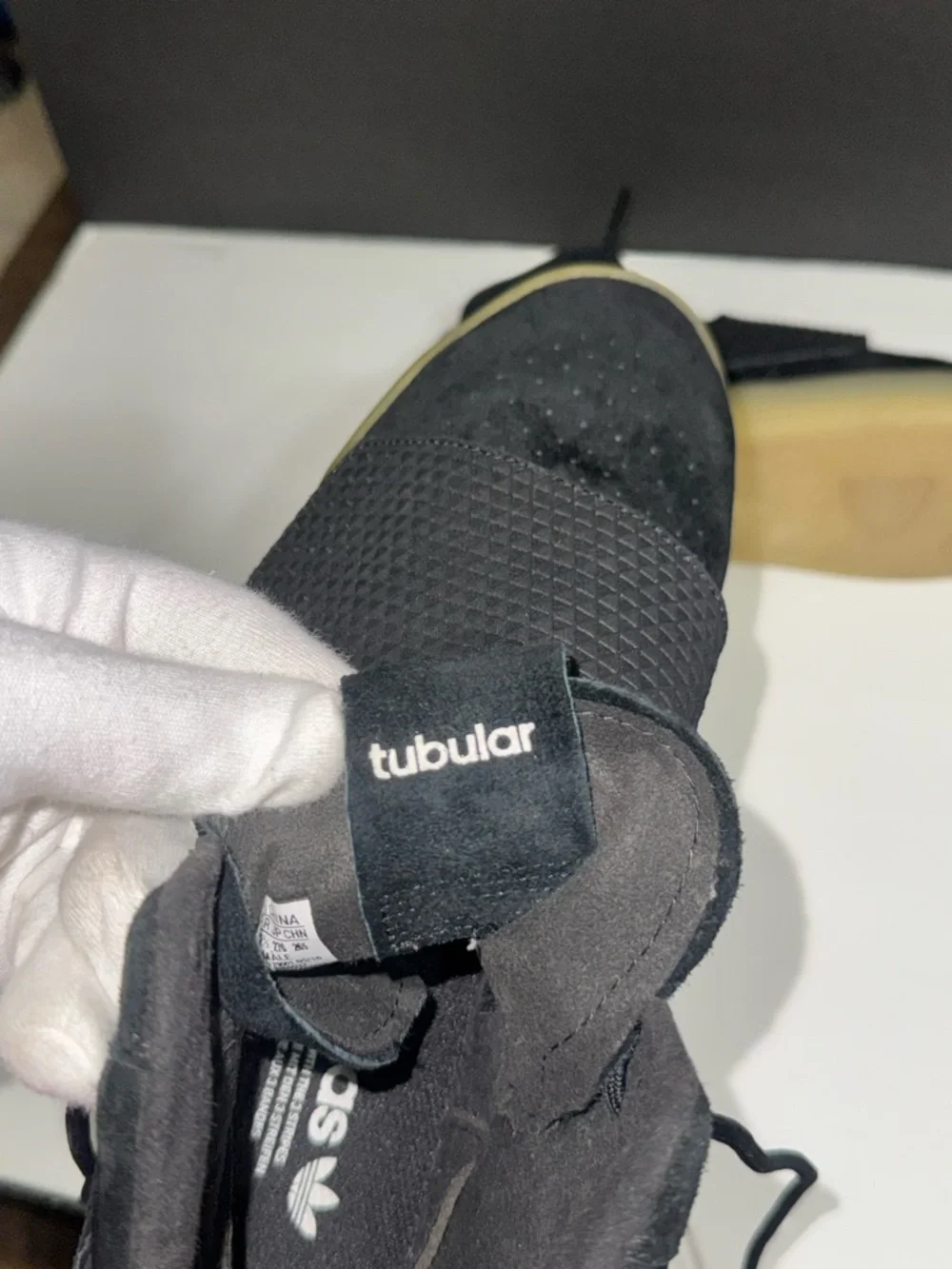 Adidas Tubular I Men’s I Invader Strap I Blk-Suede High-Top Sneakers w/ Gum Sole